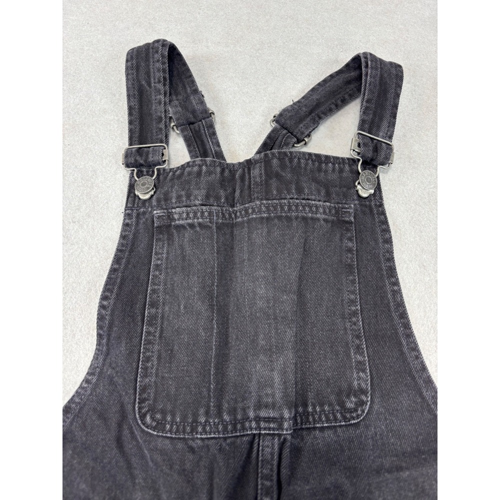 Madewell High Rise Washed Black Denim Adirondack Short Overalls size‎ M - Picture 5 of 8